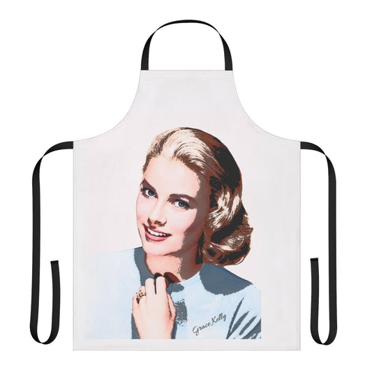 Vintage-style pop art apron featuring the iconic image of Princess Grace Kelly