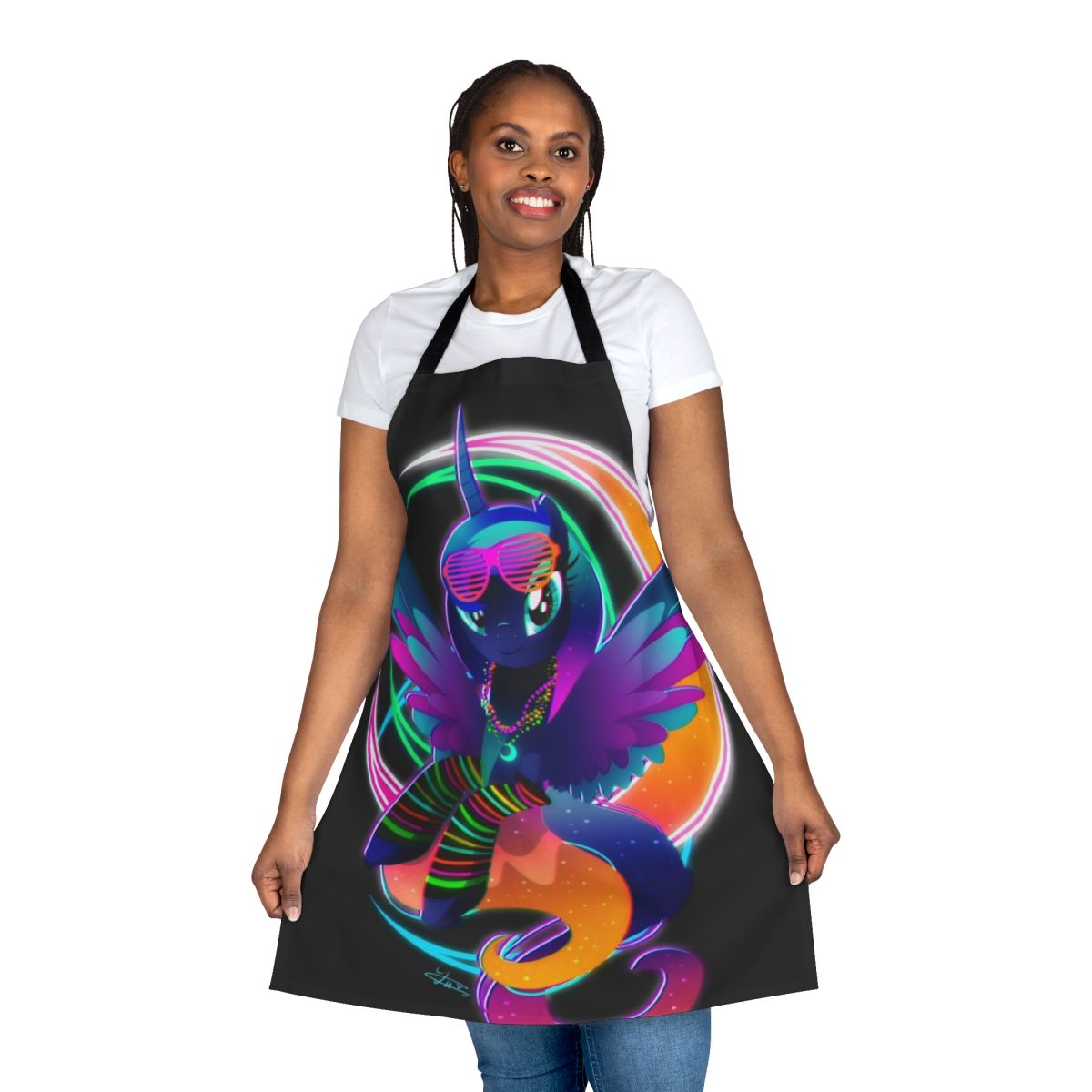 Retro-styled apron featuring Princess Luna from My Little Pony: Friendship is Magic