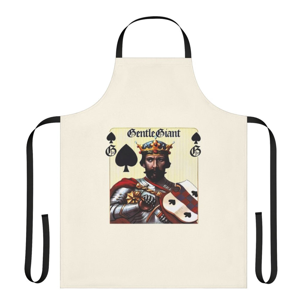 Retro-style apron featuring a progressive rock tribute band design