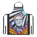 Retro psychedelic apron with trippy 1960s-inspired design
