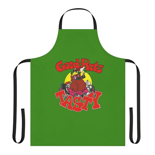 Retro psychedelic rats apron with vintage vinyl record design