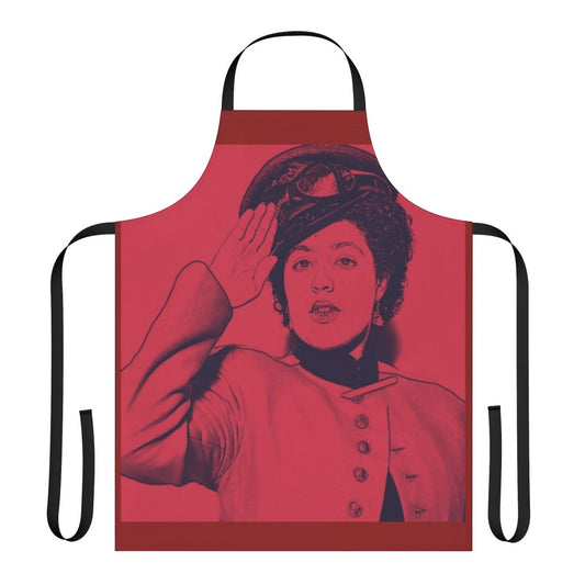 Retro-style punk apron featuring the iconic Poly Styrene and X-Ray Spex design