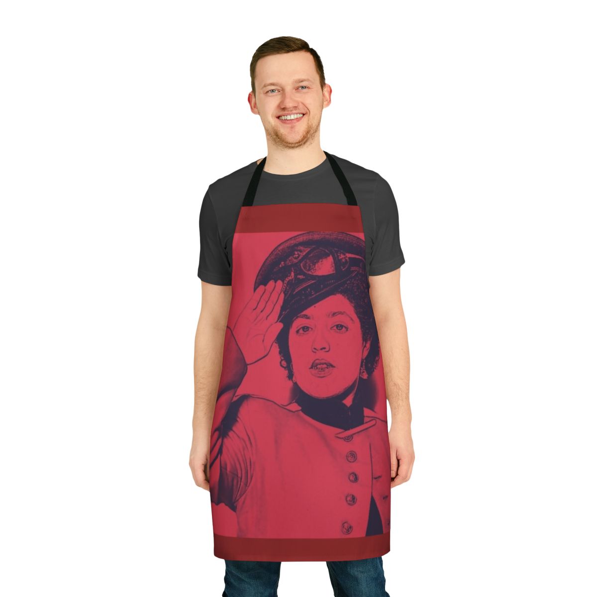 Retro-style punk apron featuring the iconic Poly Styrene and X-Ray Spex design