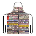Retro-style apron featuring a punk cassette tape design