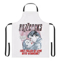 Retro Punk Inspired Vintage Apron with Buzzcocks and Fast Cars Design