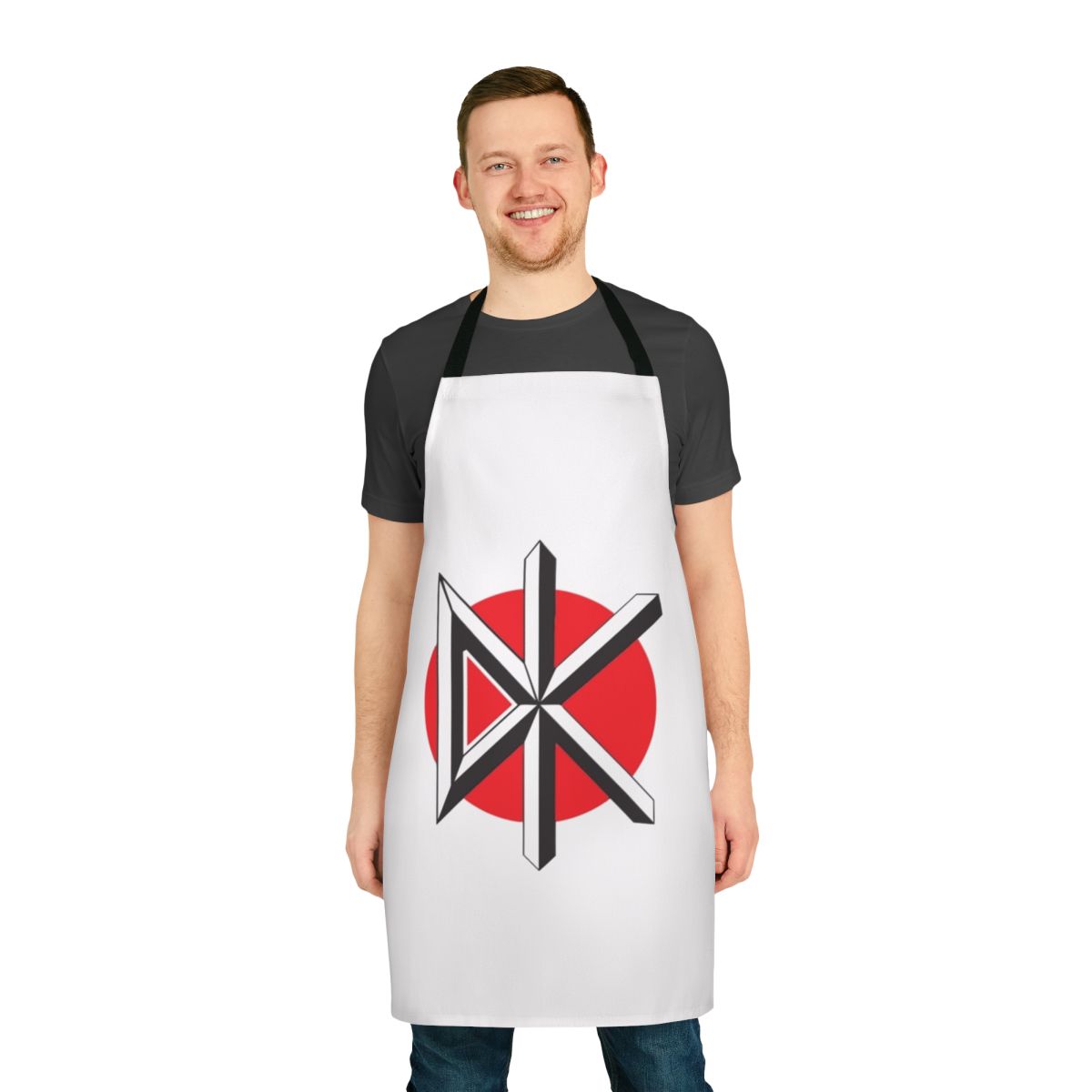 Dead Kennedys inspired apron featuring the band's iconic logo and imagery