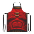 A stylized pixel art apron depicting the iconic red armor from the classic first-person shooter game Quake.