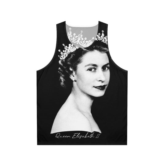 Retro Queen Elizabeth II Unisex Tank Top