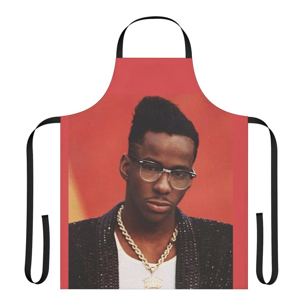 Retro-style apron with Bobby Brown and 80s R&B inspired design