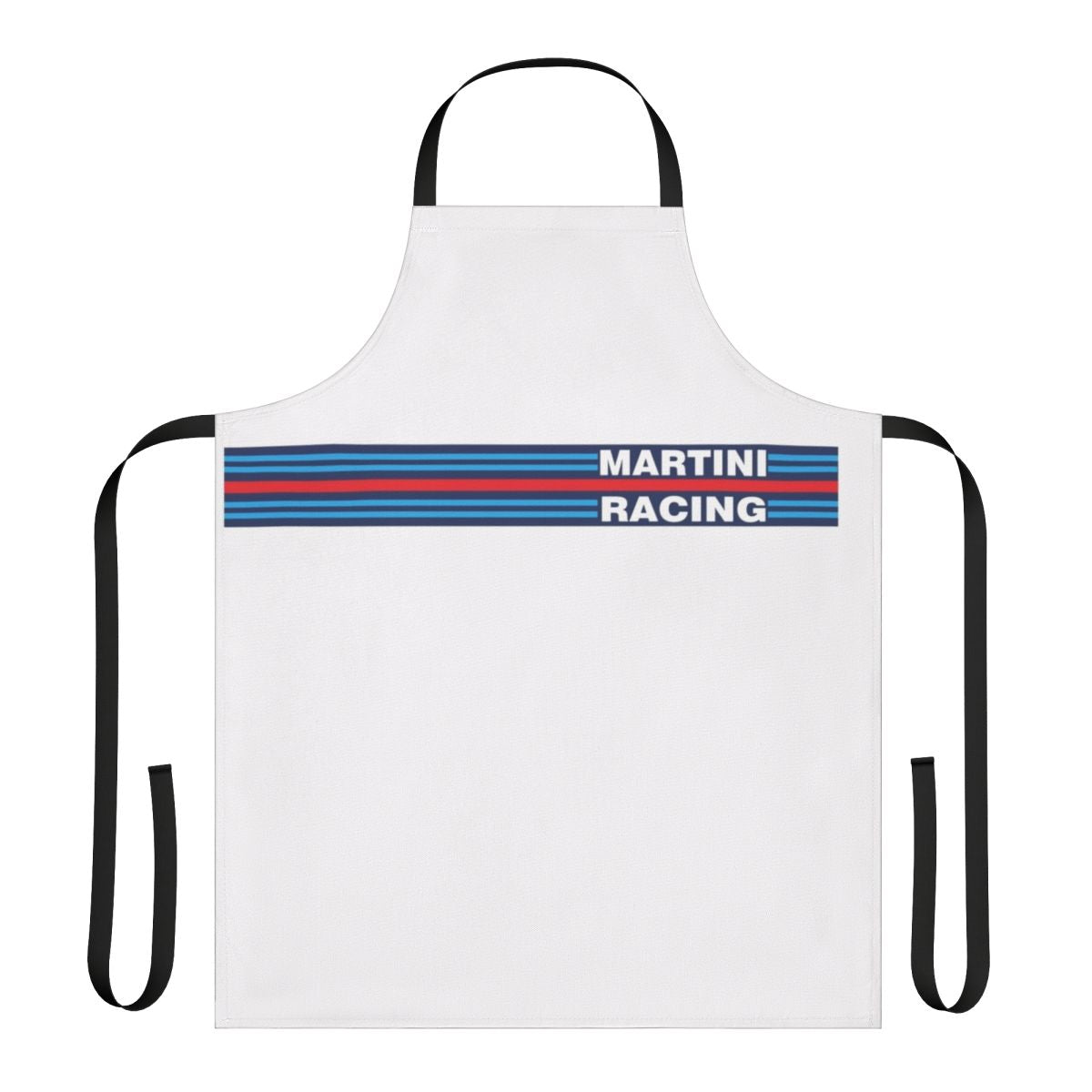 Stylish Martini Racing-Inspired Apron for Automotive Enthusiasts