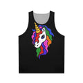 Retro Rainbow Unicorn Unisex Tank Top
