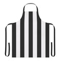 Retro black and white referee design apron with classic referee uniform styling