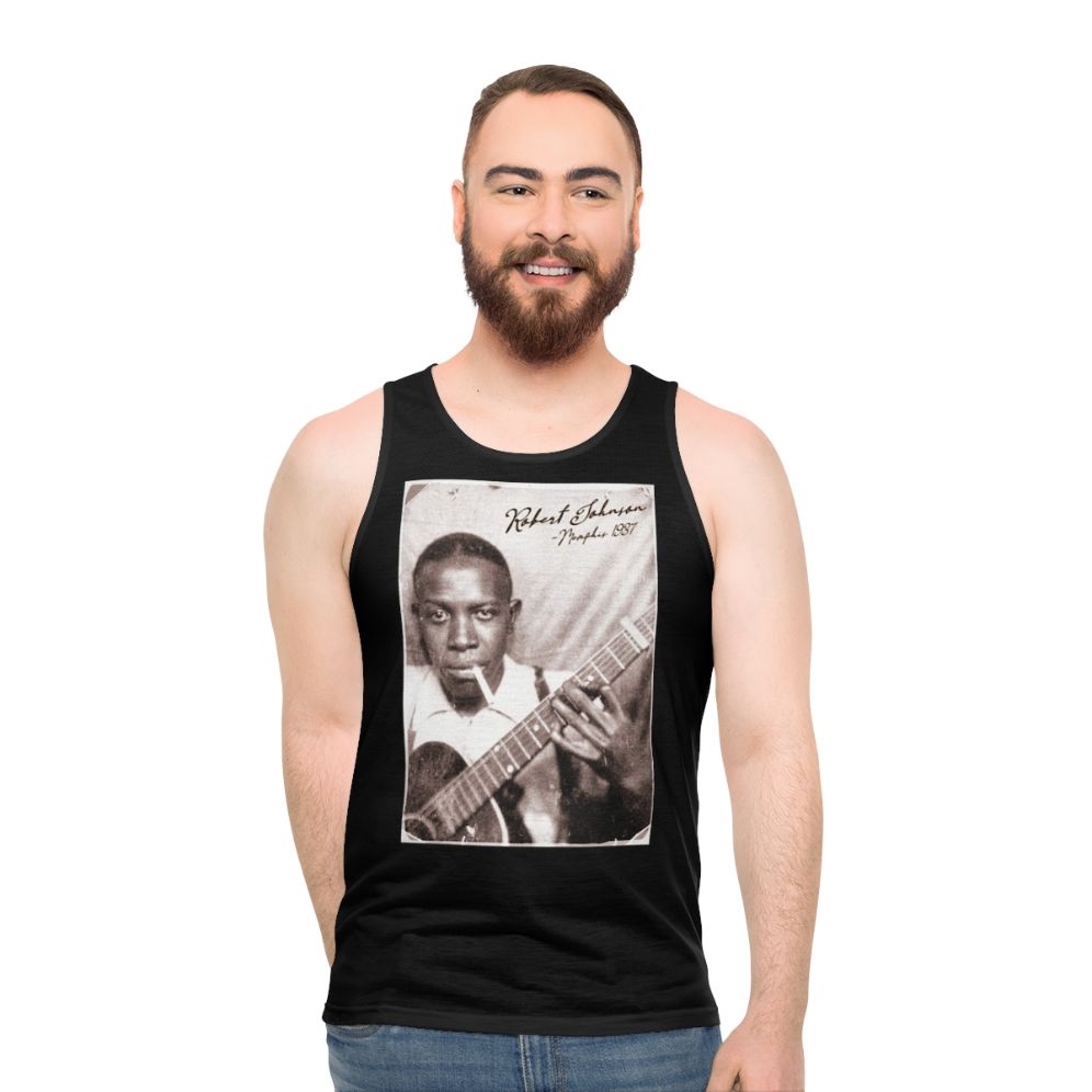 Retro Robert Johnson Delta Blues Unisex Tank Top