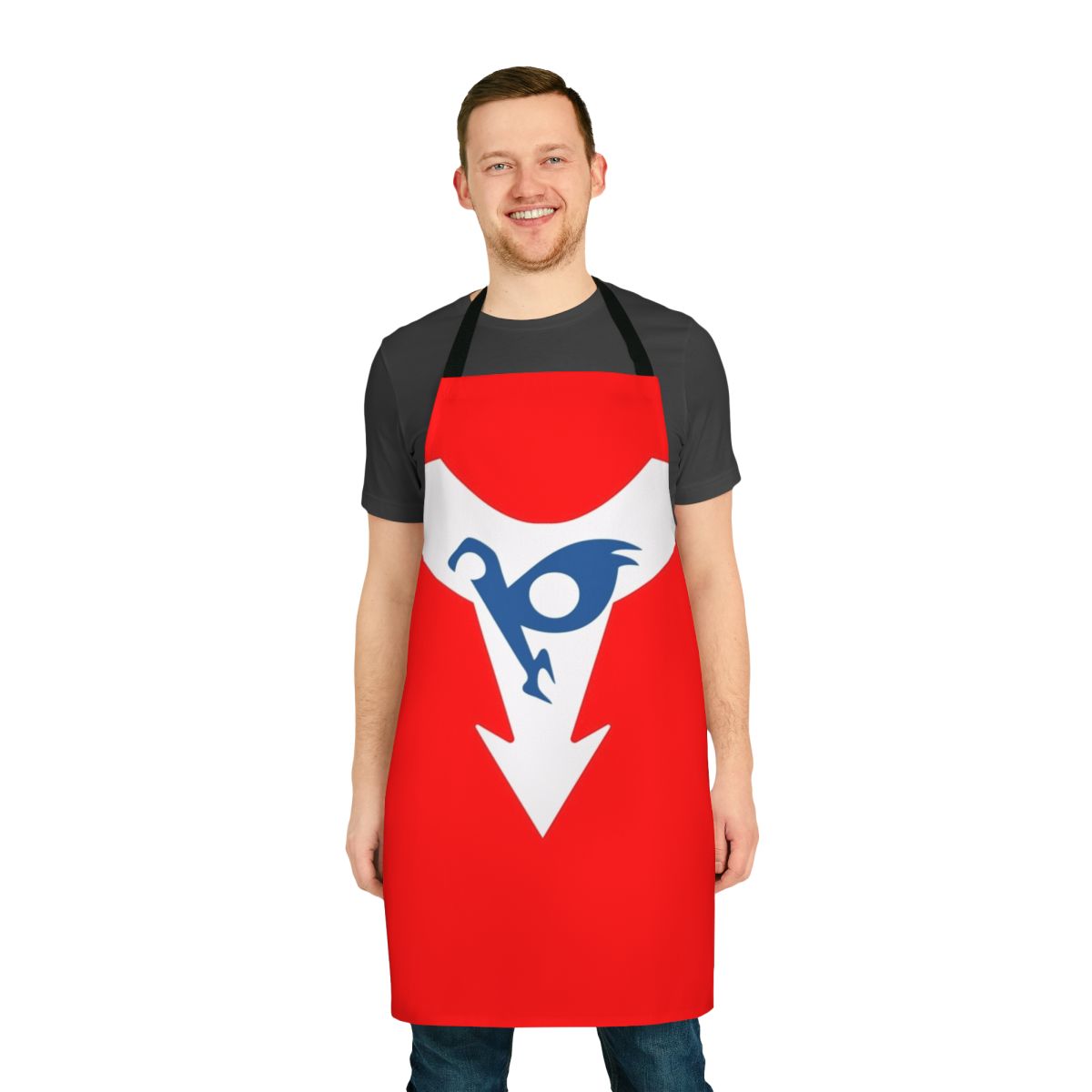 Retro robot and anime inspired apron with a vintage Japanese cartoon design