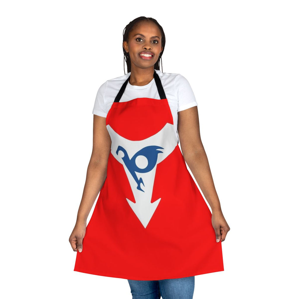 Retro robot and anime inspired apron with a vintage Japanese cartoon design