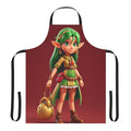 Retro-style apron with rock band-inspired graphics