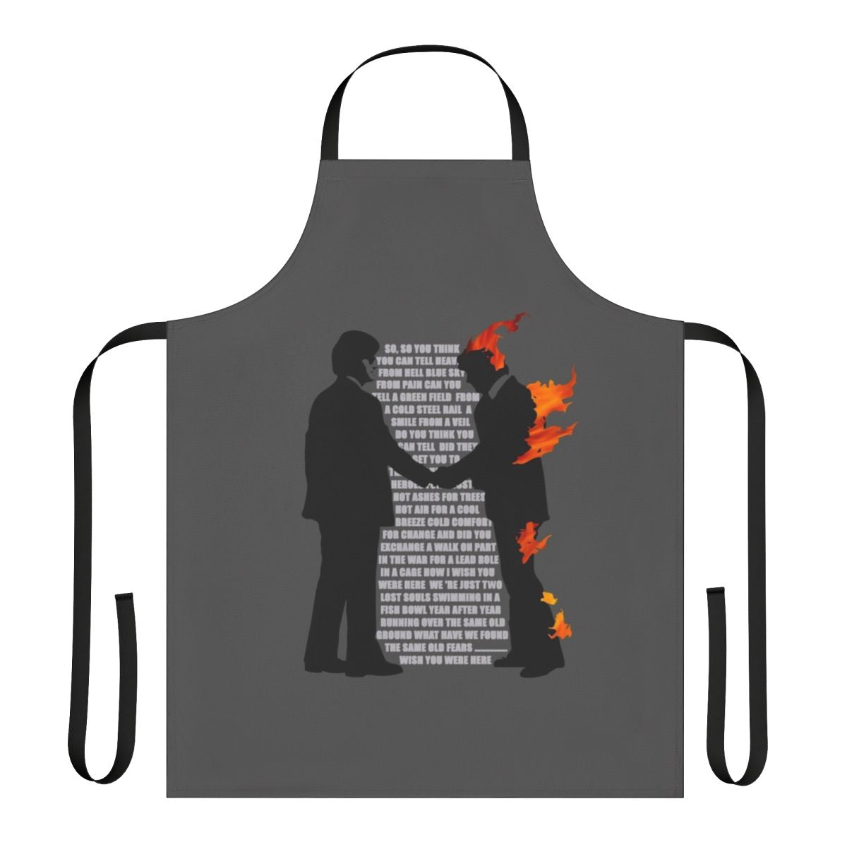 Stylish apron featuring a retro music design for classic rock fans and musicians.