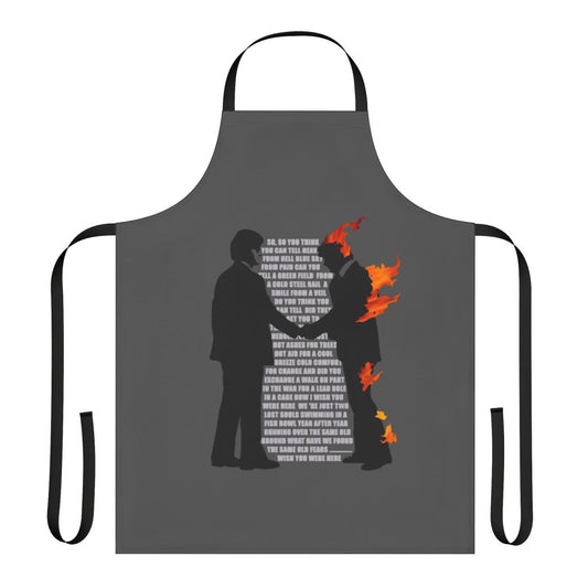 Stylish apron featuring a retro music design for classic rock fans and musicians.