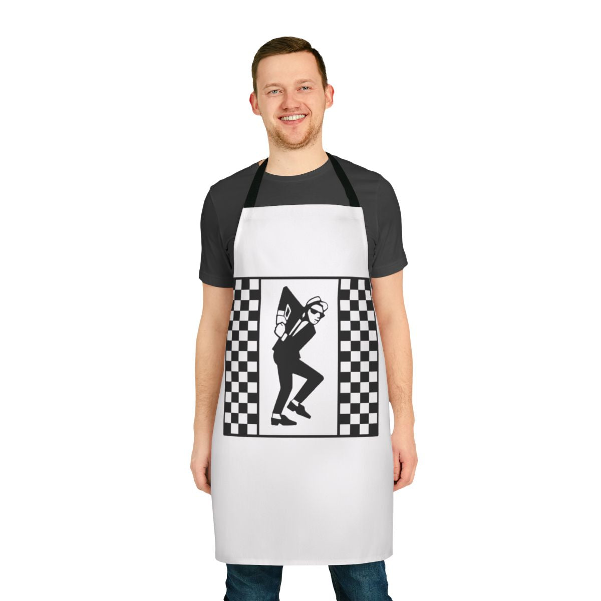 Retro Rudeboy-Inspired Apron featuring Ska, Punk, and 2-Tone Inspired Designs