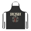 Retro-style apron featuring the iconic Rush band logo and imagery