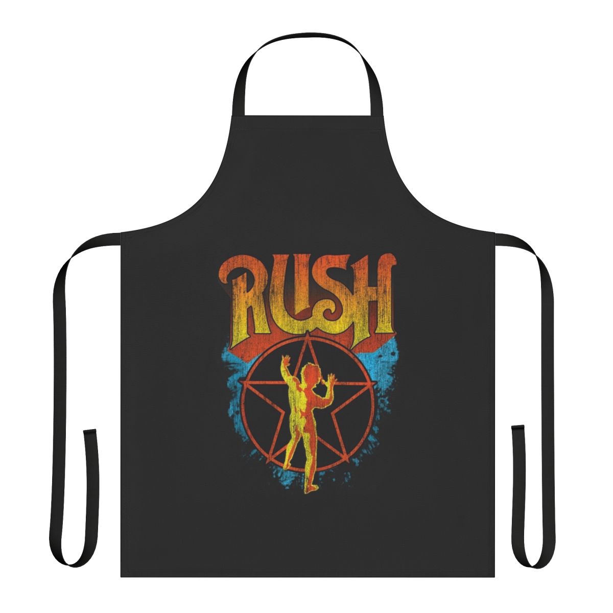 Apron featuring the classic Rush band logo and retro design for hardcore fans