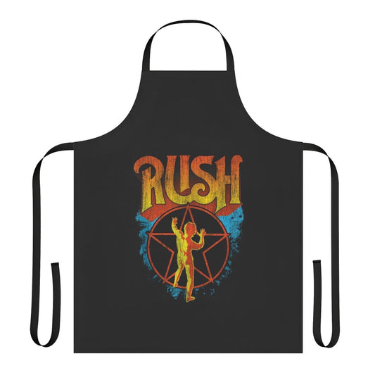 Apron featuring the classic Rush band logo and retro design for hardcore fans
