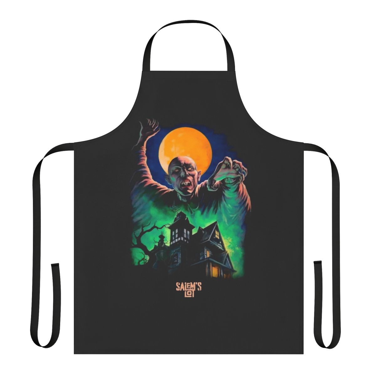 Retro-styled apron with Salem's Lot inspired graphics