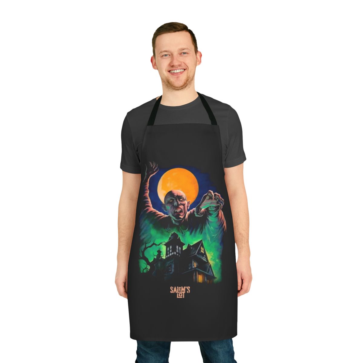 Retro-styled apron with Salem's Lot inspired graphics