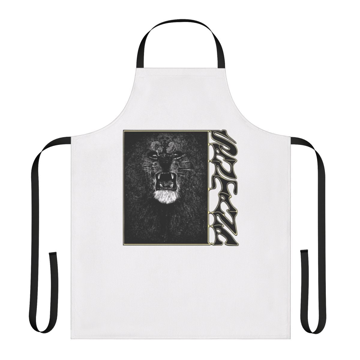 Cooking apron featuring the cover art of Santana's classic debut album