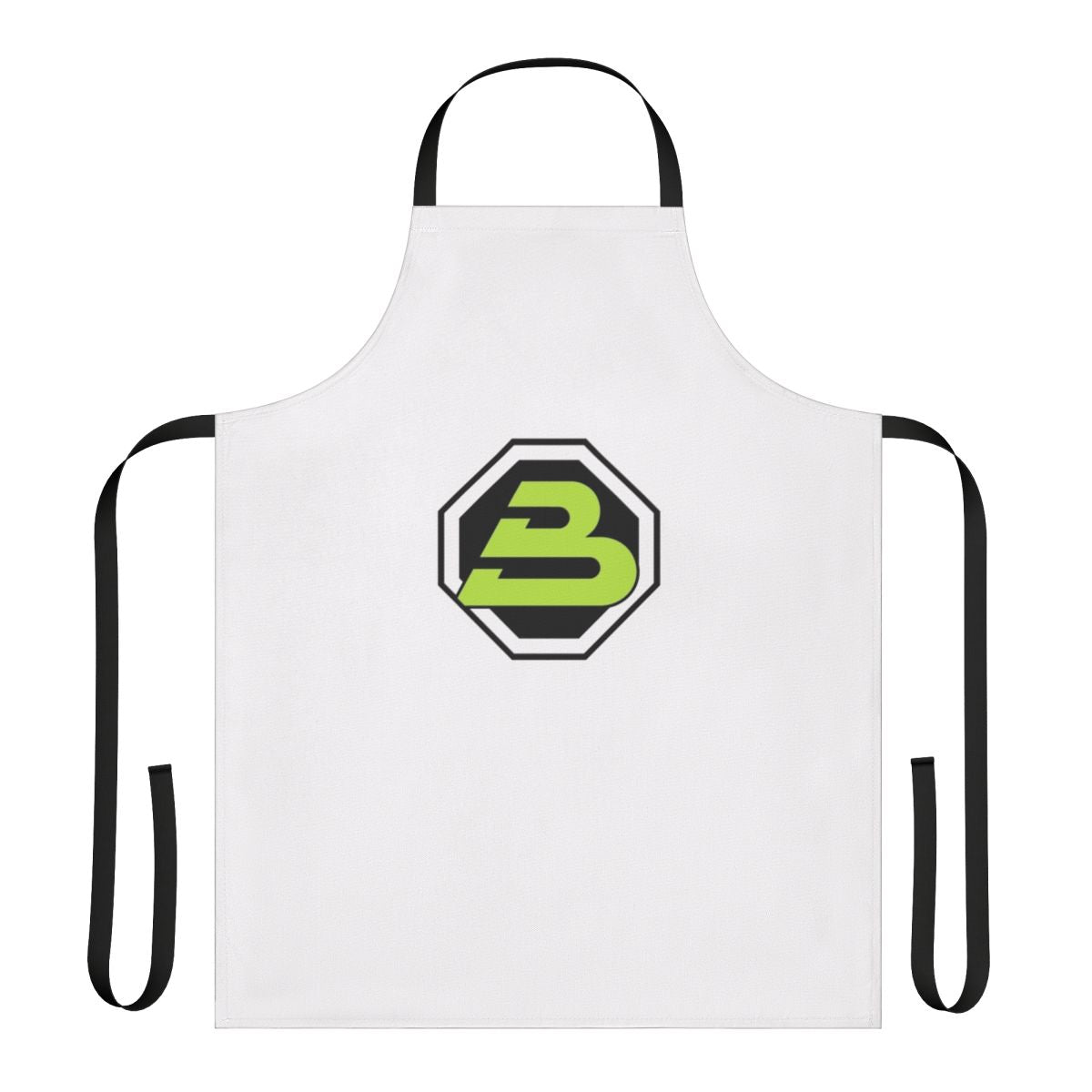 A black apron with the Blacktron Future Generation logo, representing the classic LEGO space theme.