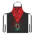 Vintage-style sci-fi control apron with futuristic graphics and buttons