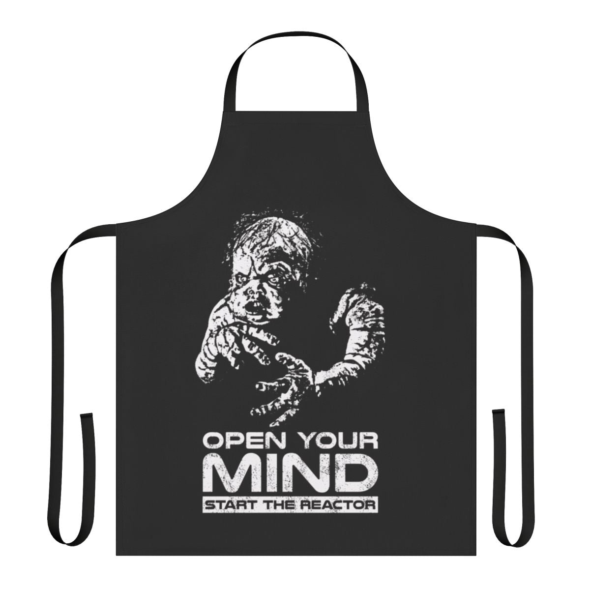 Retro science fiction apron with references to classic 90s movies like Total Recall