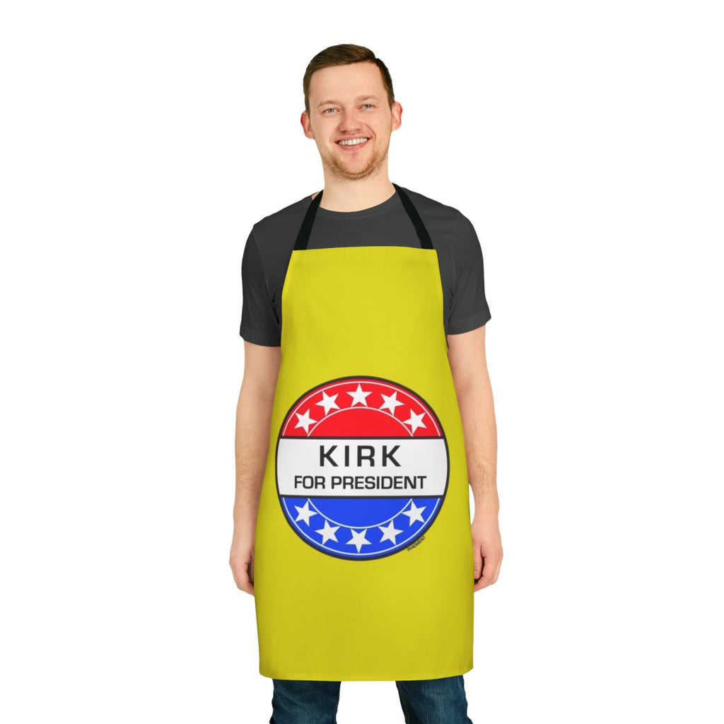Retro sci-fi inspired kitchen apron with space and pop art elements