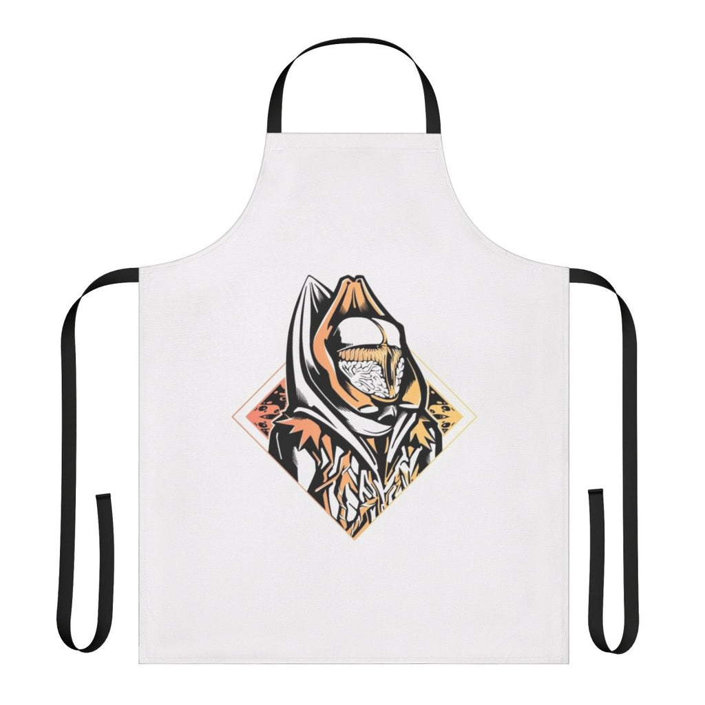 Retro sci-fi inspired time travel apron featuring a vintage Doctor Who design