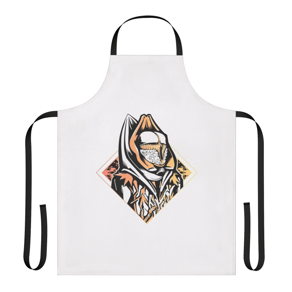 Retro sci-fi inspired time travel apron featuring a vintage Doctor Who design