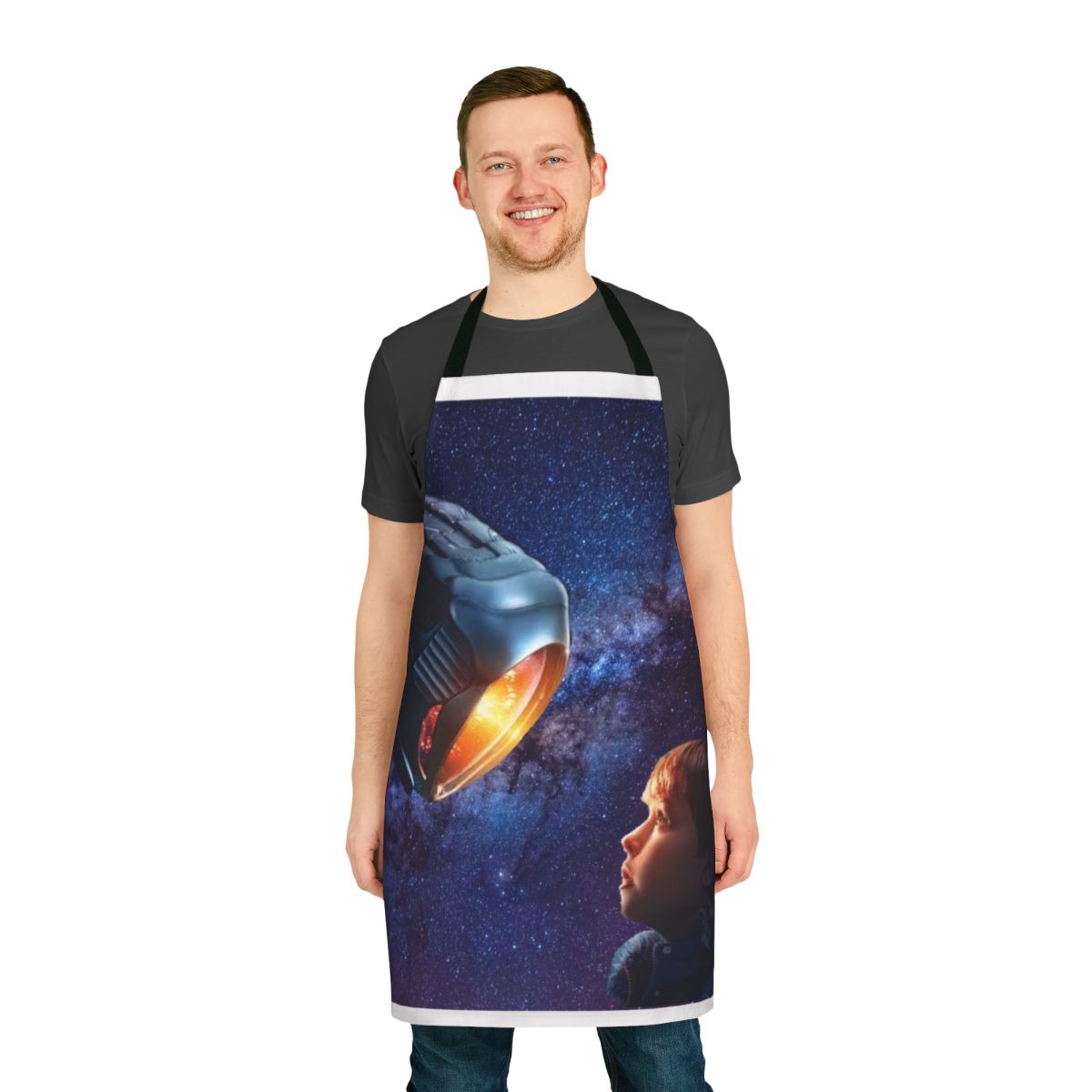 Retro science fiction "Lost in Space" themed apron
