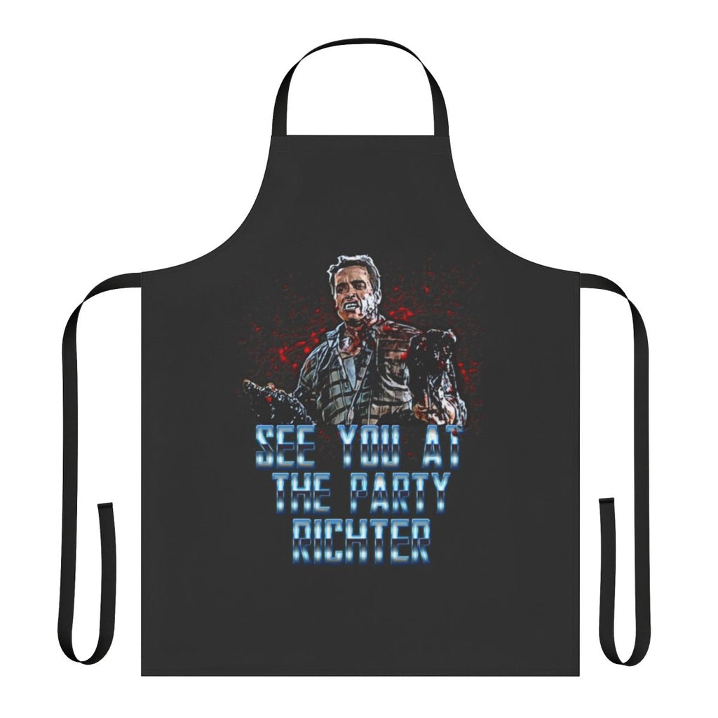 Retro-style apron featuring a "See You at the Party" quote from the sci-fi movie "Total Recall"