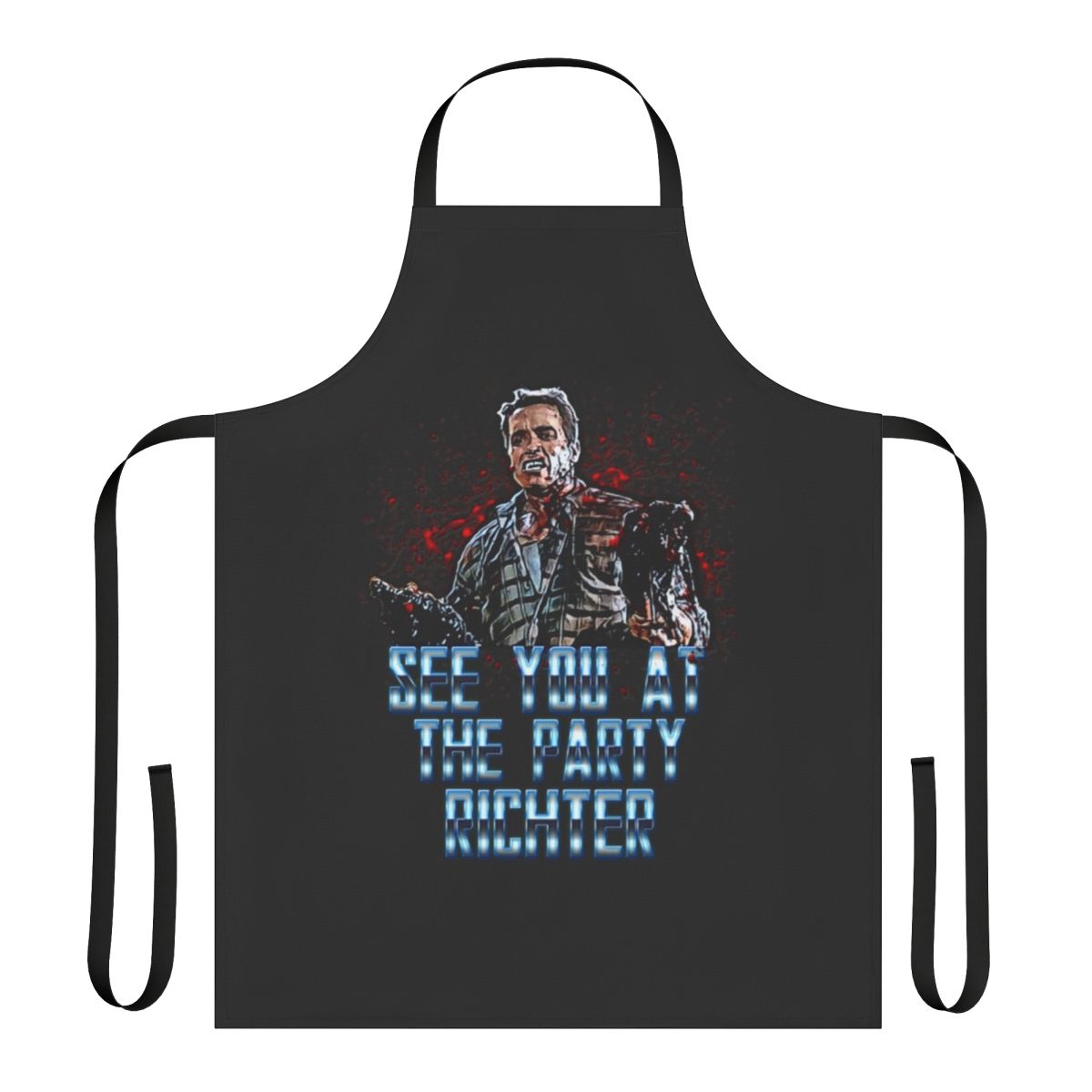 Retro-style apron featuring a "See You at the Party" quote from the sci-fi movie "Total Recall"