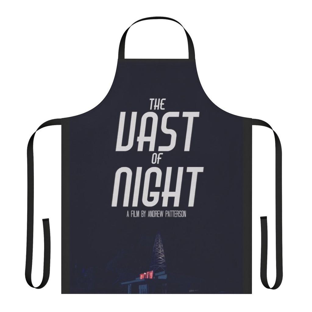 Retro sci-fi themed apron featuring fan art inspired by the movie "The Vast of Night"