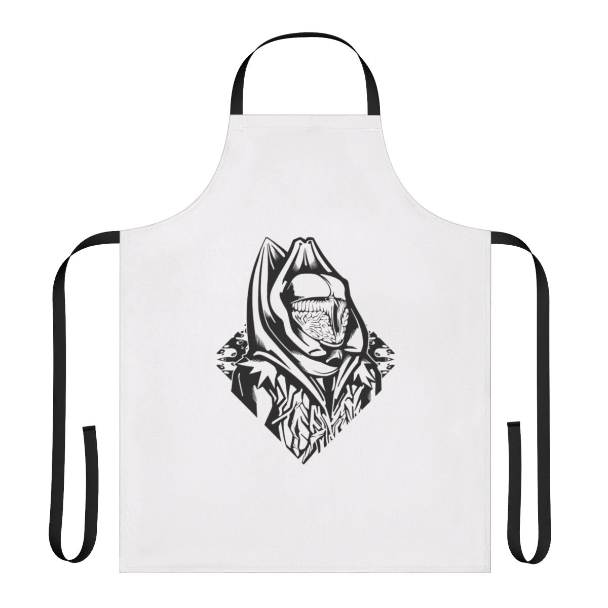 Retro sci-fi time travel apron featuring classic 6th Doctor Who inspired design