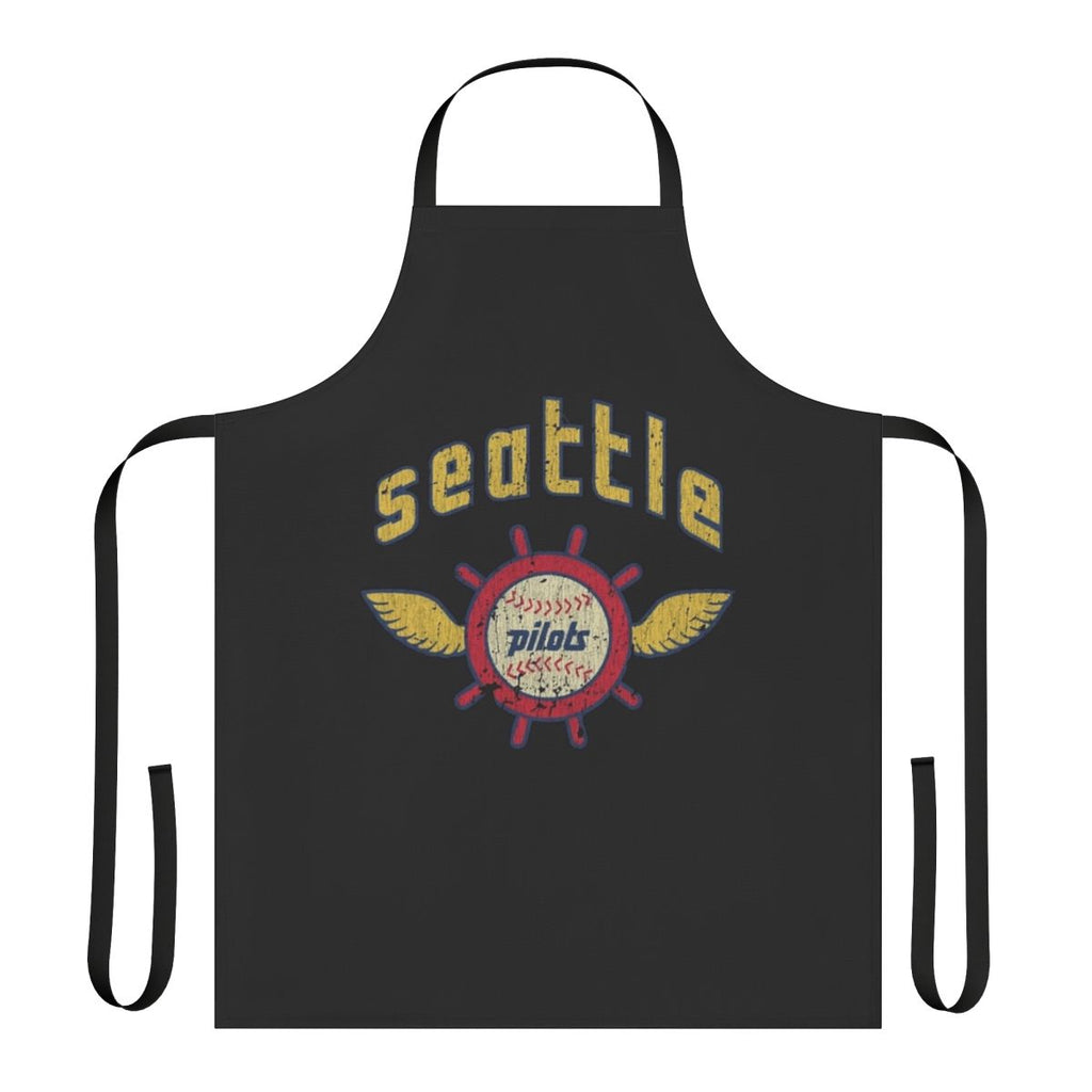 Vintage-style apron featuring the classic Seattle Pilots baseball logo and team colors