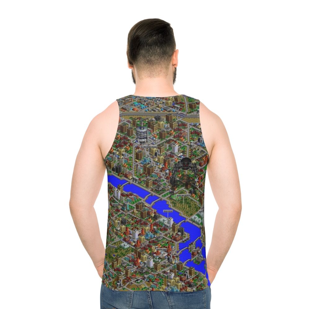 Retro SimCity 2000 pixel art unisex tank top