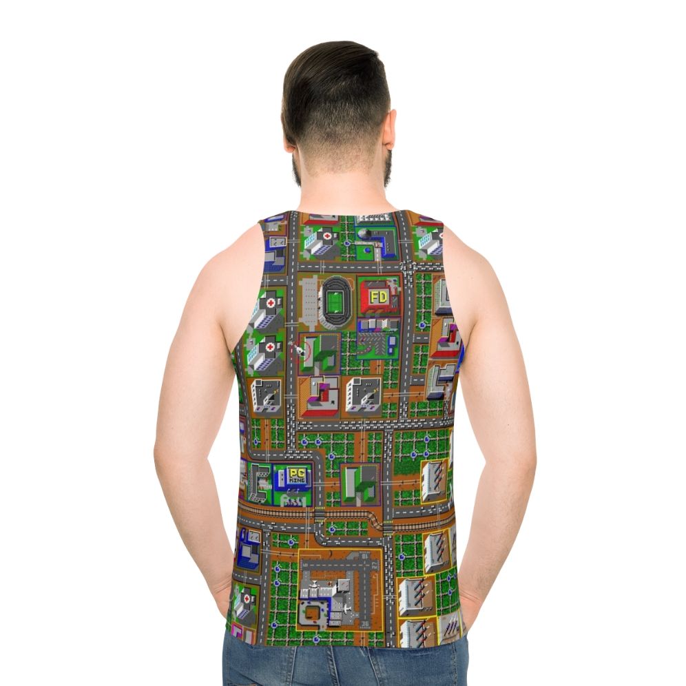 Retro SimCity Pixel Art Unisex Tank Top