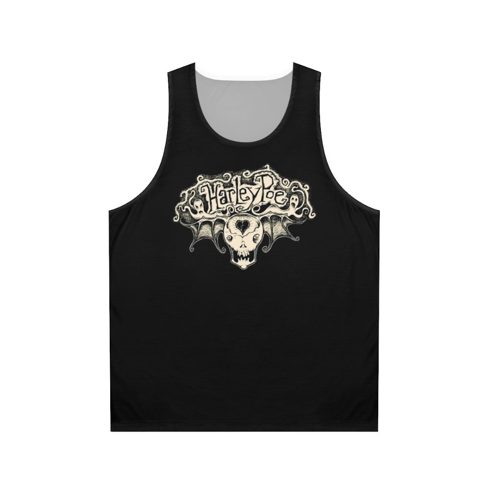 Retro skull design unisex tank top