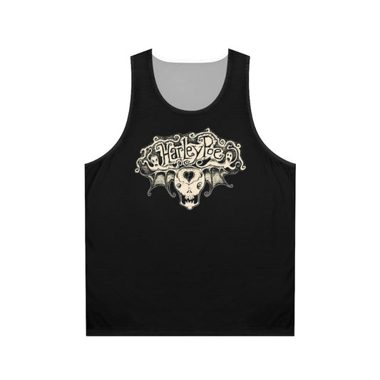Retro skull design unisex tank top