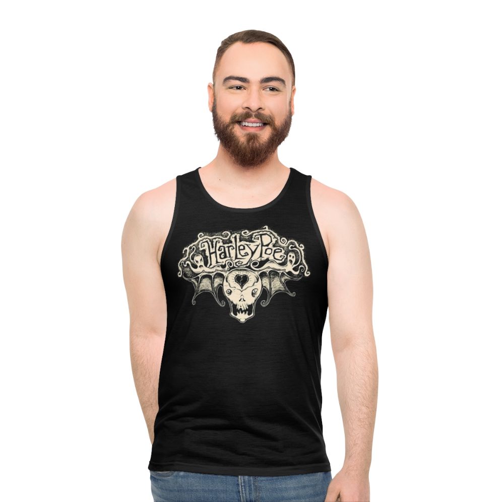 Retro skull design unisex tank top