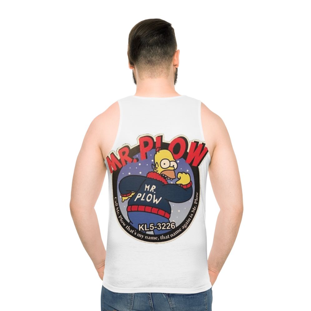 Retro snow plow unisex tank top