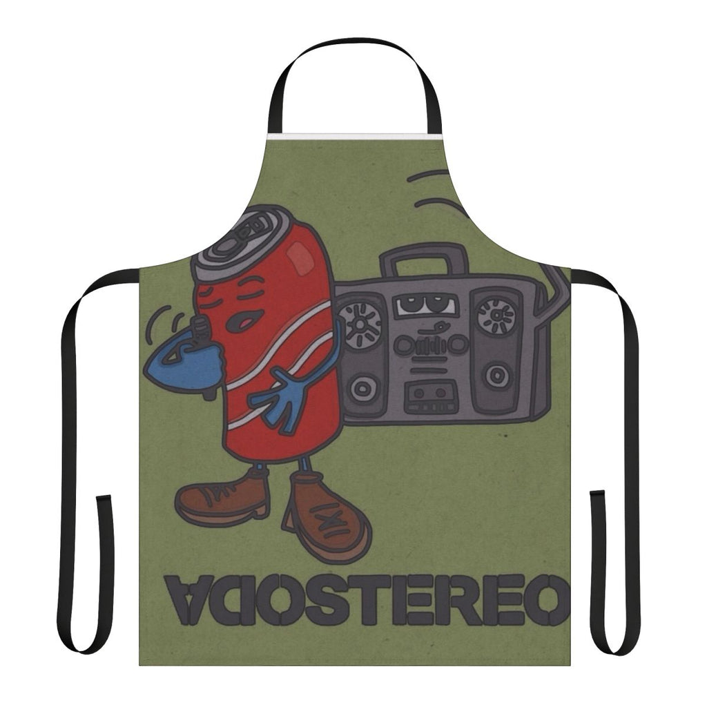 Retro Soda Stereo inspired apron with grunge 90s music pun design