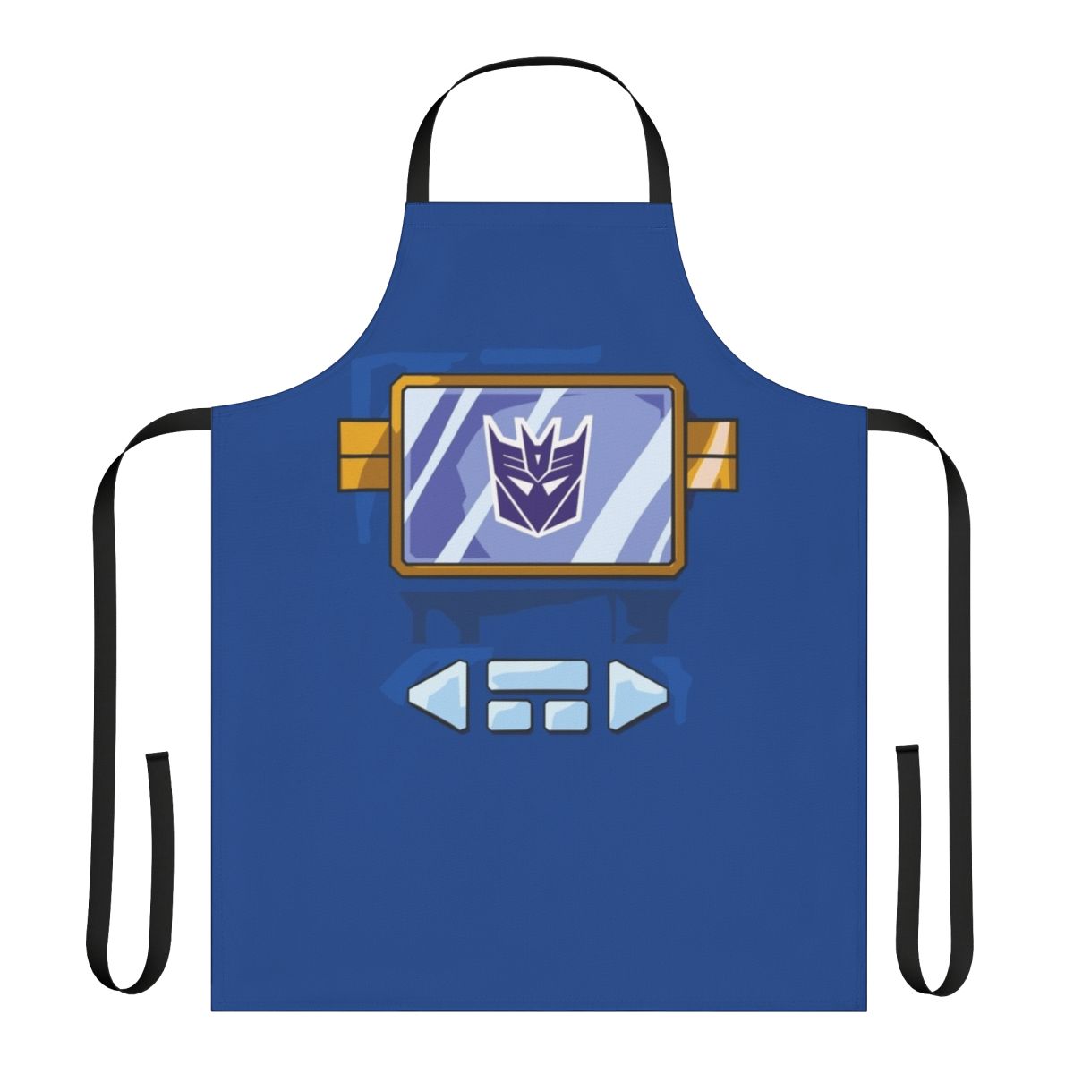 Retro-style Soundwave inspired chest apron with Transformers characters