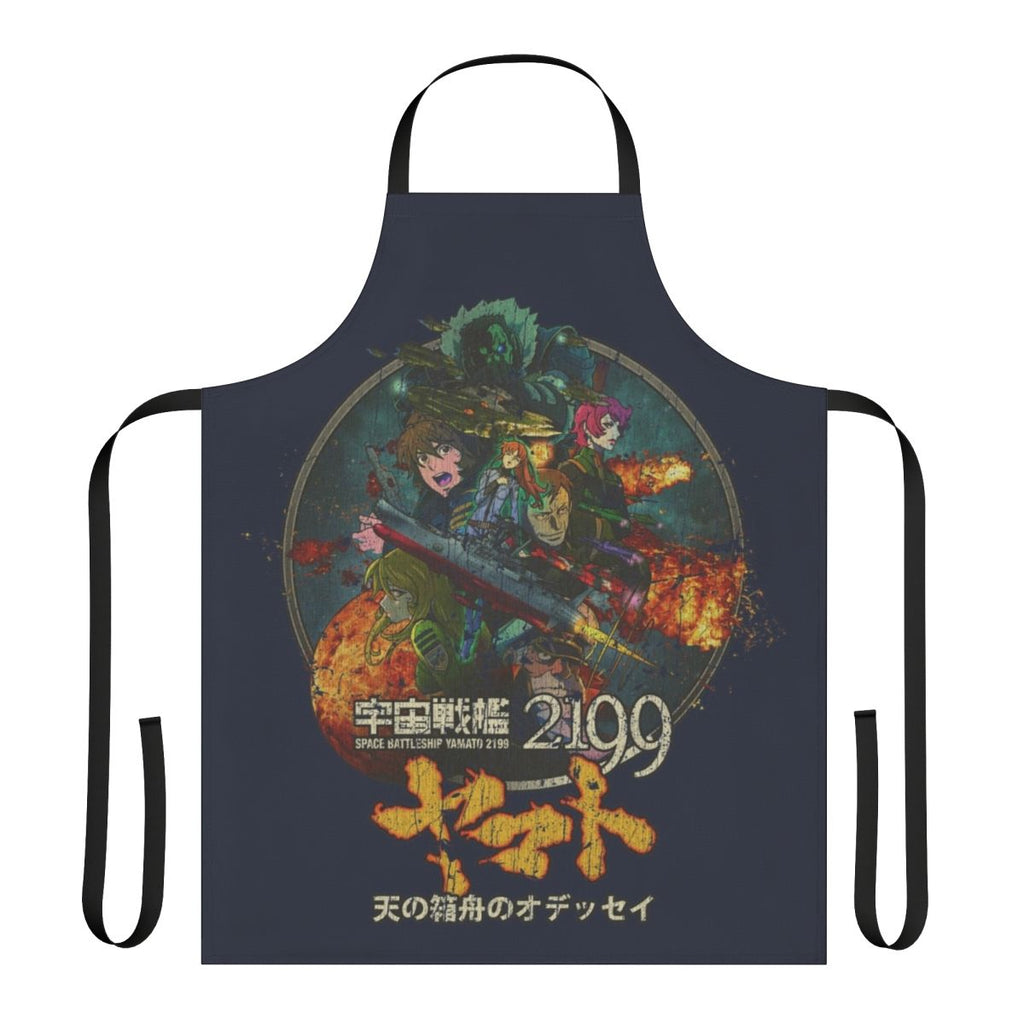 Space Battleship Yamato 2199 themed apron with vintage anime-inspired design